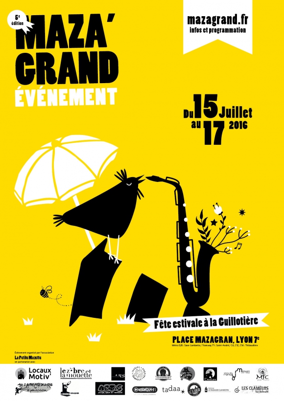 Affiche du festival Mazagrand'évenement Lyon graphisme