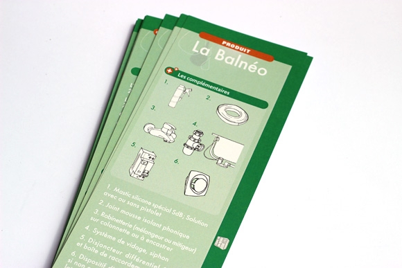 Création du guide Être incollable sur le rayon sanitaire pour Leroy merlin, collaboration Sefco-formation, graphisme, Lyon
